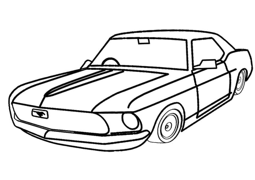 Ford Mustang coloring page