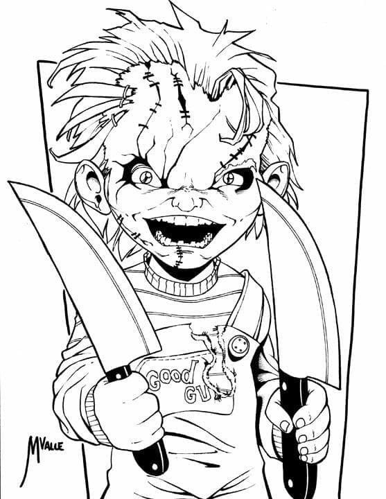Free Chucky coloring page - Download, Print or Color Online for Free