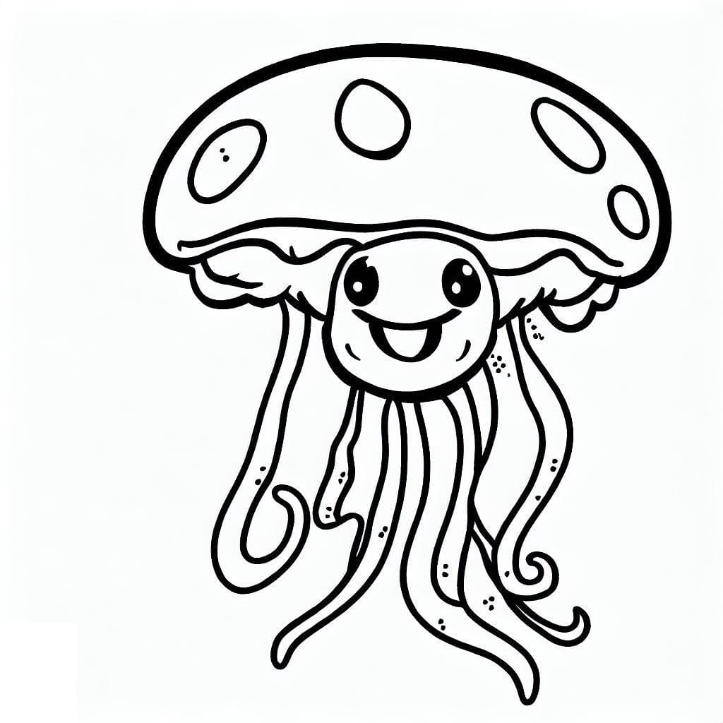 Free Jellyfish coloring page