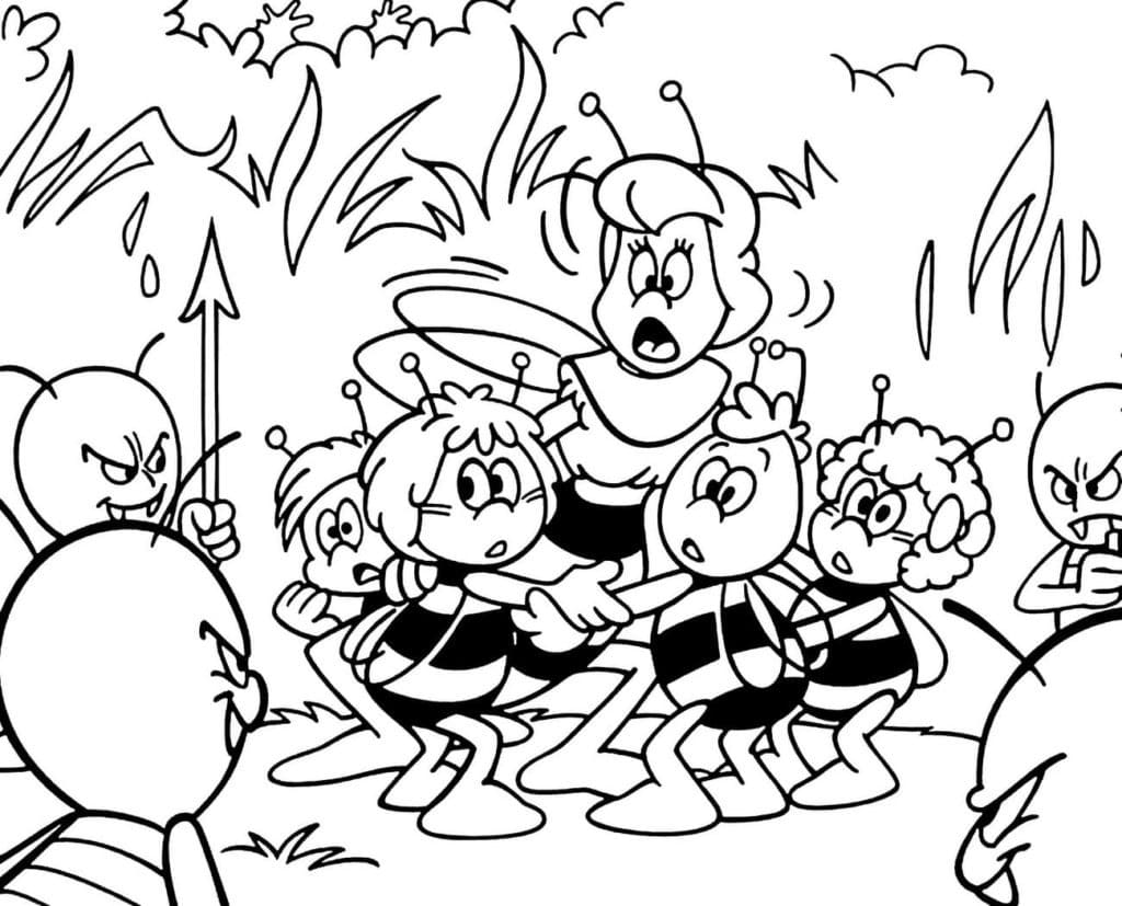 Free Maya the Bee coloring page