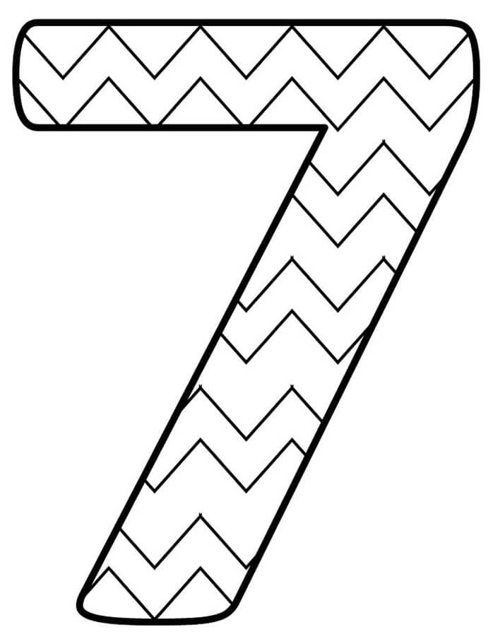 Free Number 7 Picture coloring page