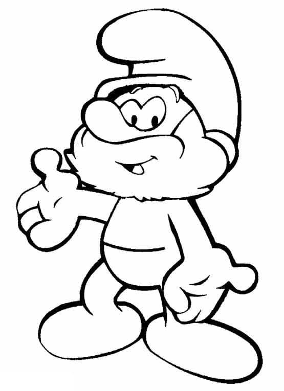 Free Papa Smurf coloring page