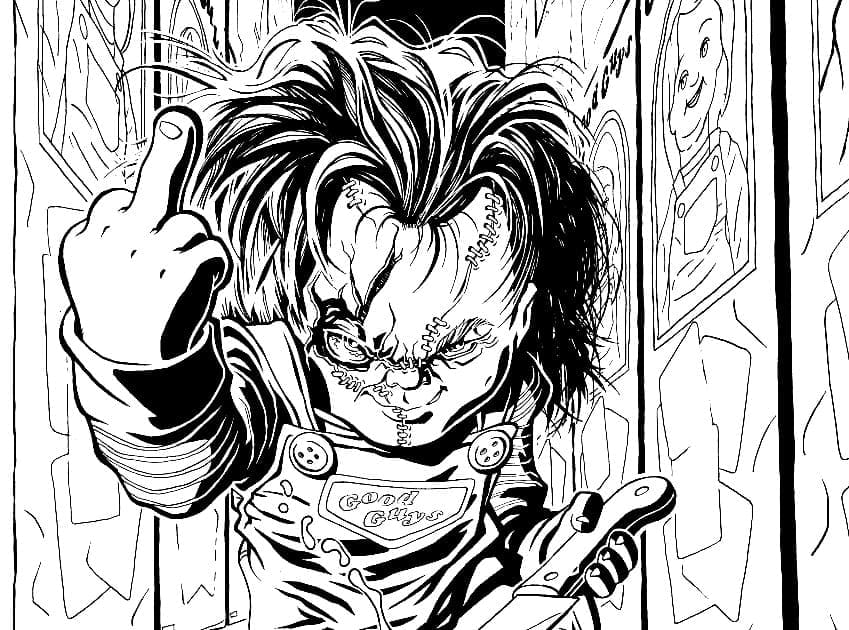 Free Printable Chucky coloring page