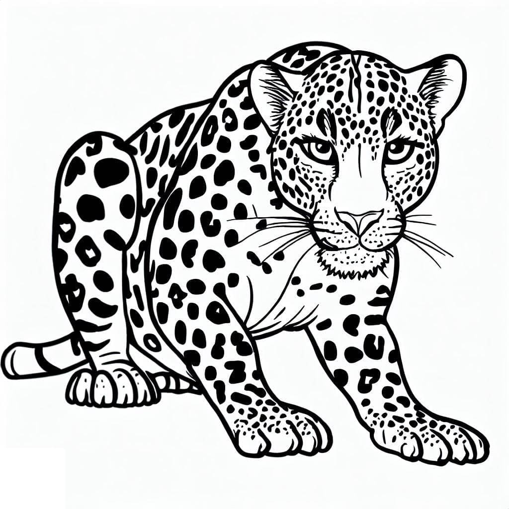 Free Printable Leopard coloring page - Download, Print or Color Online ...