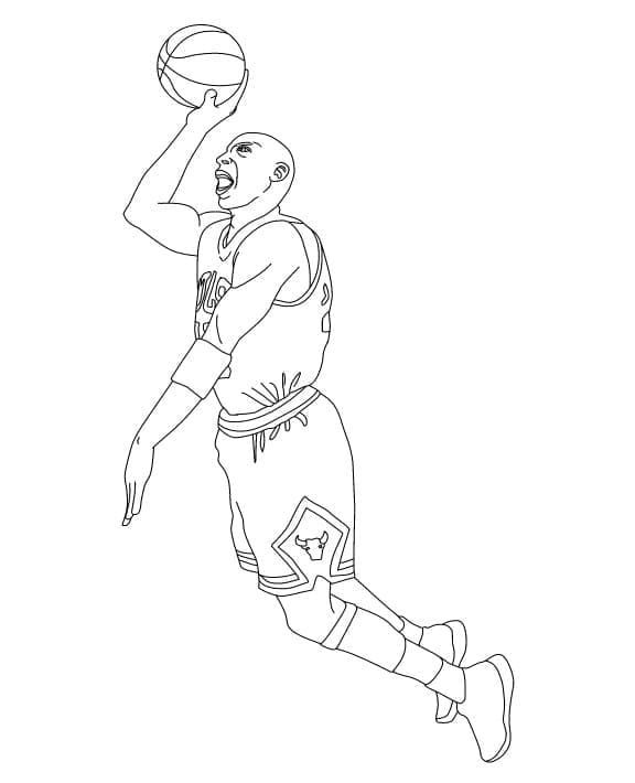 Free Printable Michael Jordan coloring page