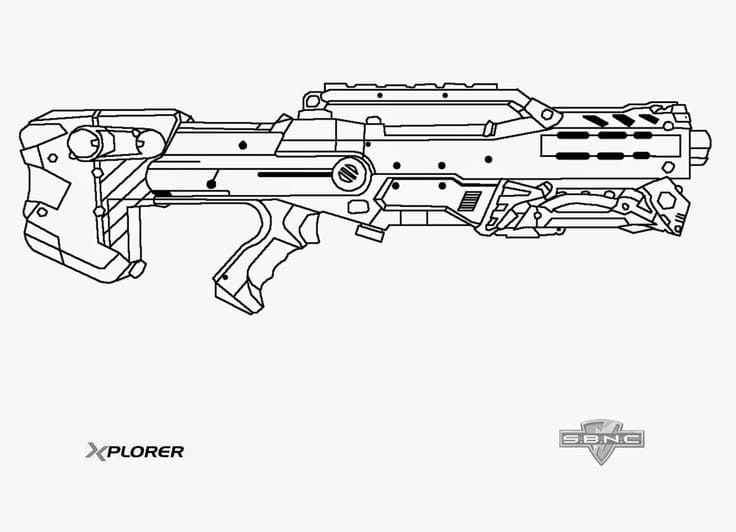 Free Printable Nerf Gun coloring page - Download, Print or Color Online ...