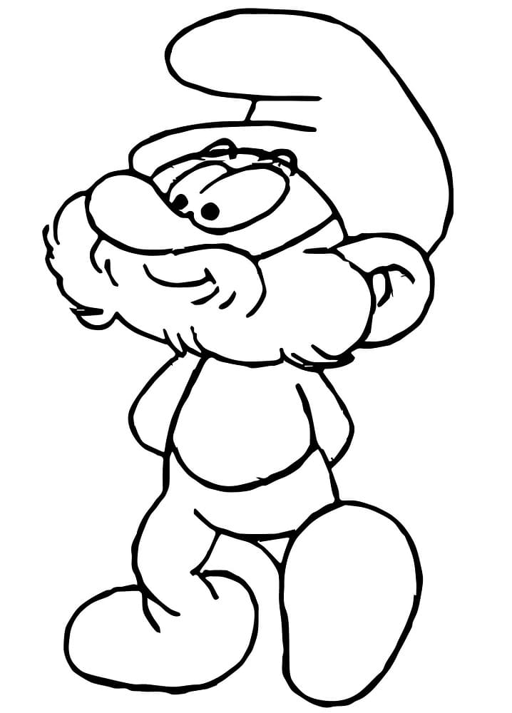 Free Printable Papa Smurf