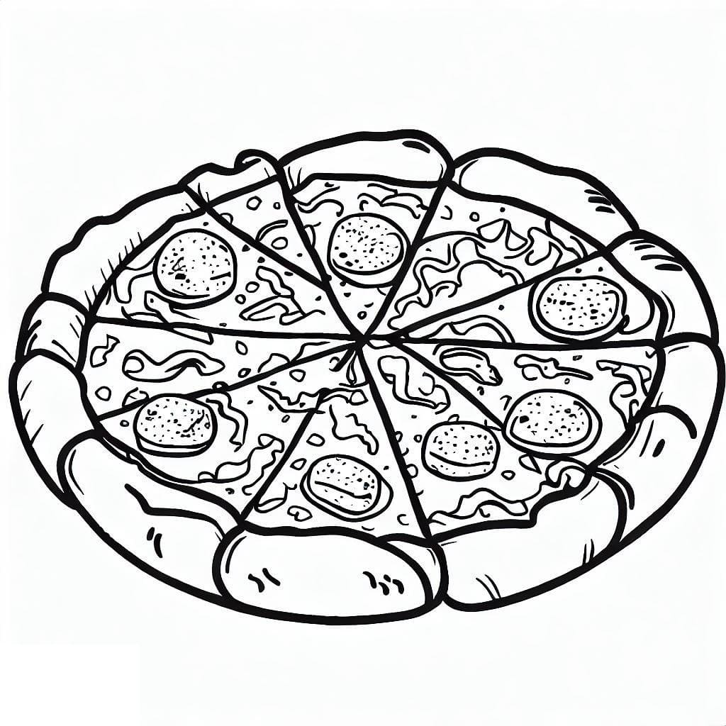 Free Printable Pizza coloring page Download Print or Color Online