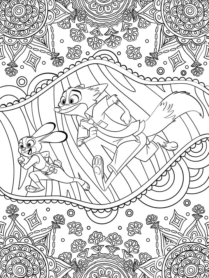 Free Zootopia coloring page