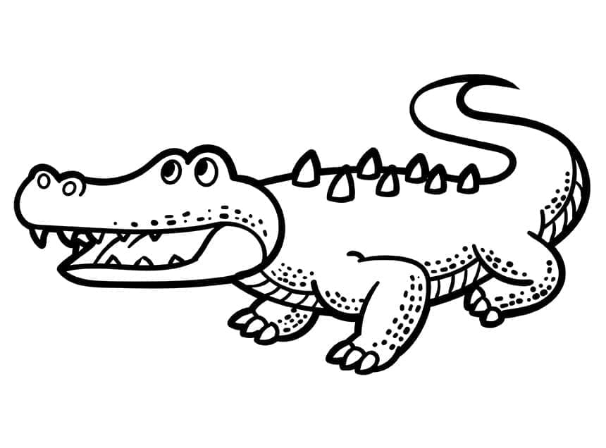 Friendly Crocodile coloring page