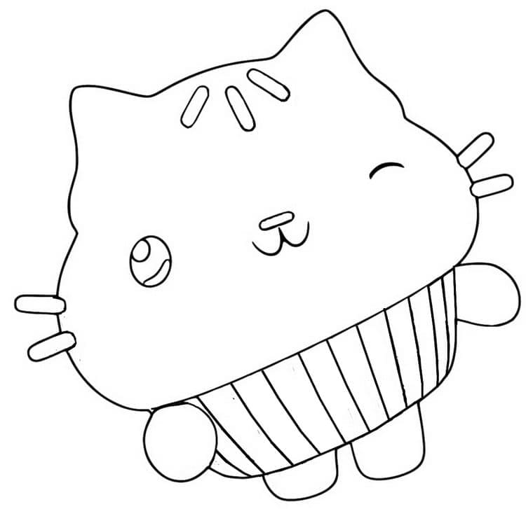 Gabby’s Dollhouse Cakey Cat coloring page