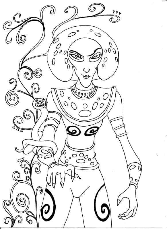 Gargona from Mia and Me coloring page