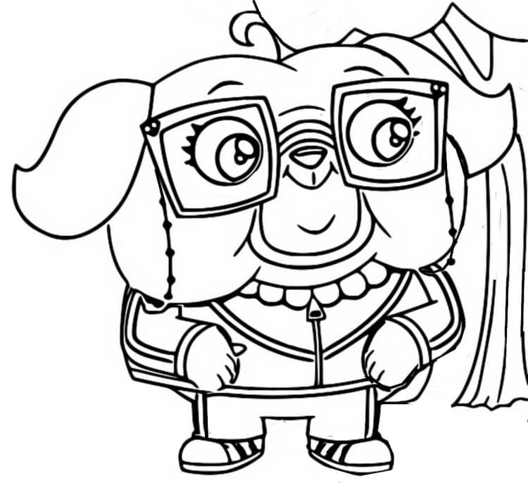 Grandma Pug from Chip and Potato coloring page