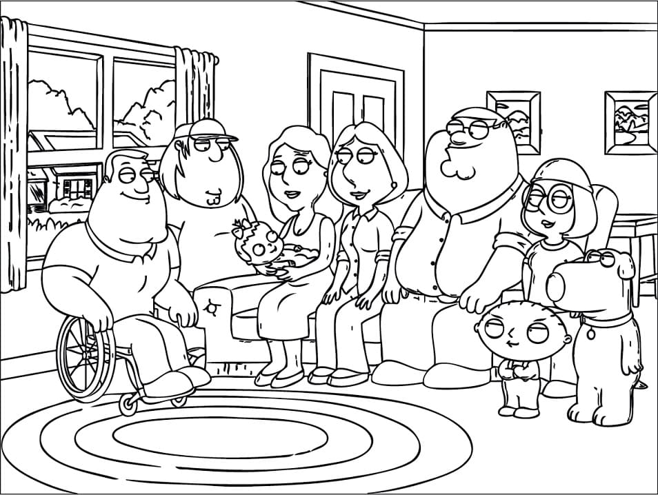 Griffin Family coloring page - Download, Print or Color Online for Free