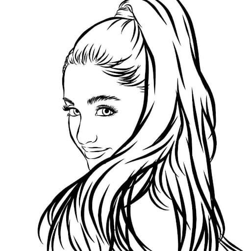 Happy Ariana Grande coloring page - Download, Print or Color Online for ...