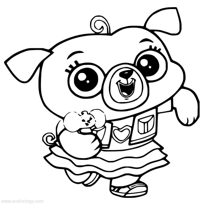 Happy Chip and Potato coloring page