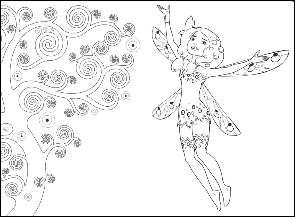 Happy Mia coloring page