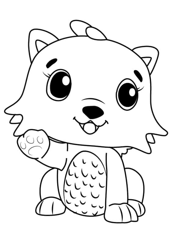 Hatchimals Kittycan coloring page