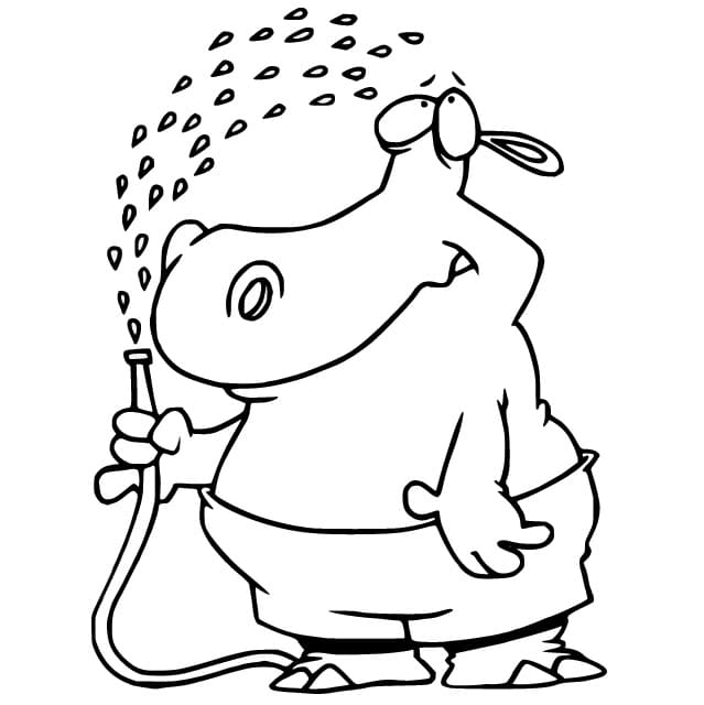 Hippo Free For Kids coloring page