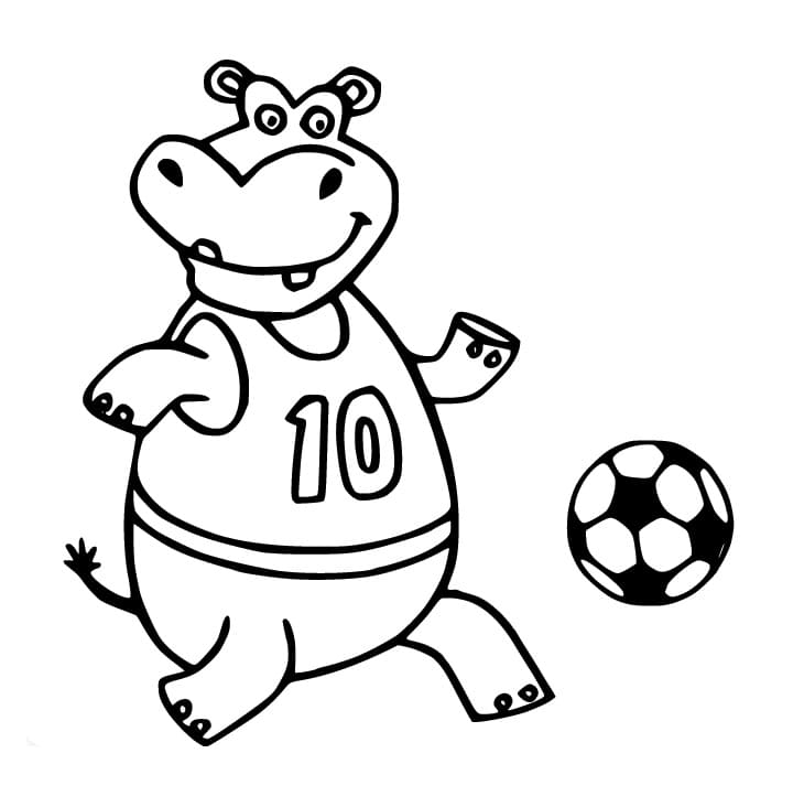 Hippo Plays Soccer