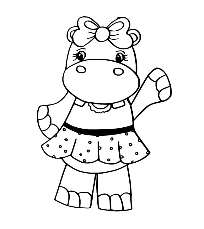 Hippo with Lovely Dress