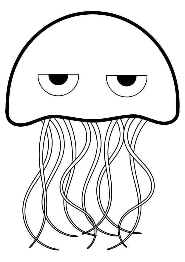 Jellyfish Free For Kids coloring page