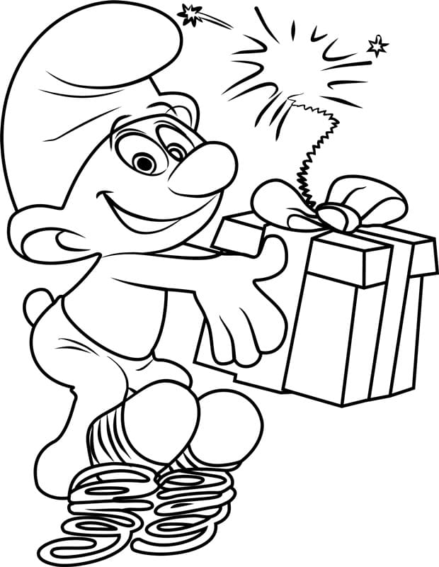 Jokey Smurf from The Smurfs coloring page