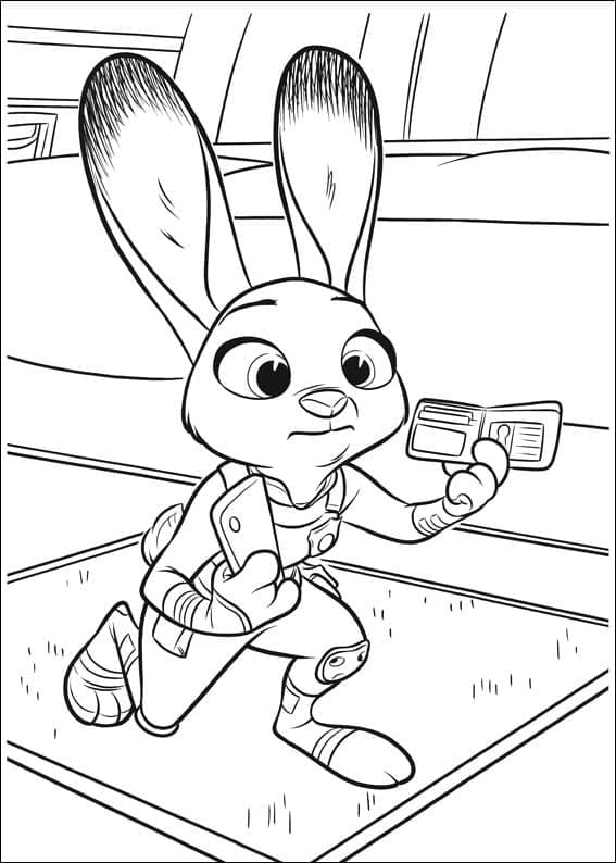 Judy from Zootopia coloring page