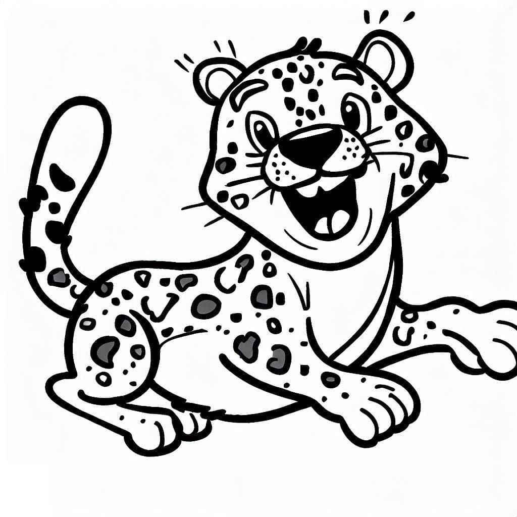 Laughing Cheetah coloring page - Download, Print or Color Online for Free