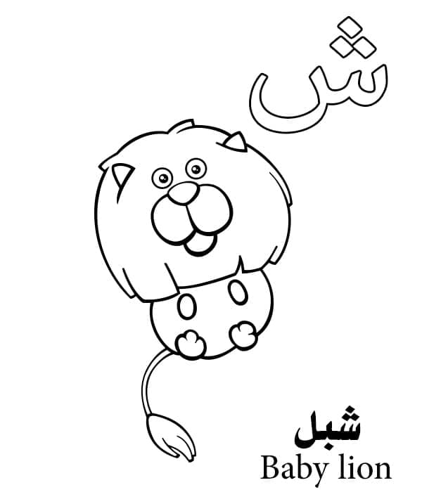 Letter ش is for Baby Lion - Arabic Alphabet