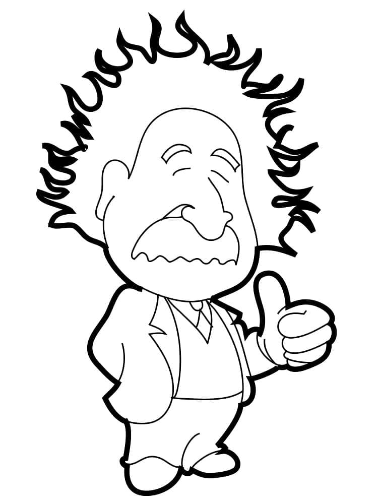 Little Albert Einstein coloring page