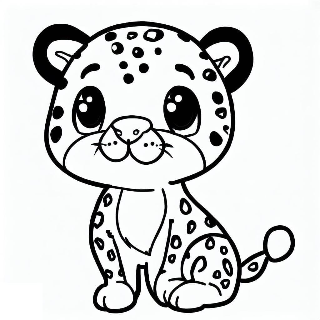 Little Cheetah coloring page - Download, Print or Color Online for Free