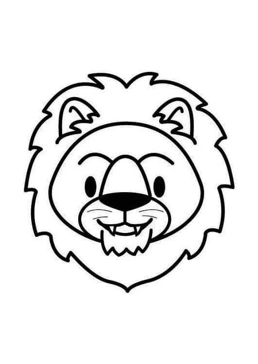 Little Lion Face coloring page