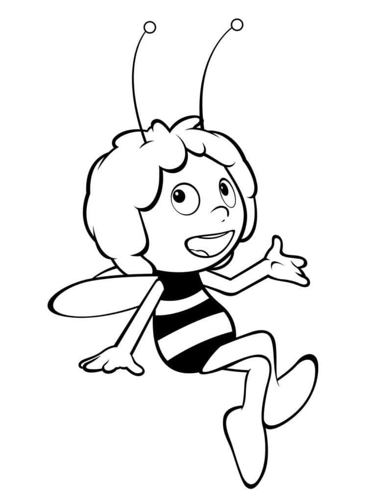 Little Maya the Bee coloring page