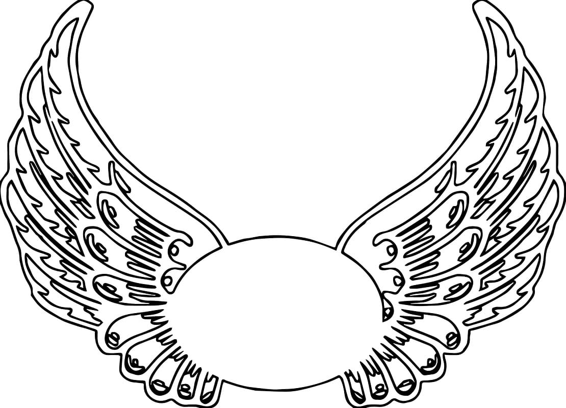 Lovely Angel Wings coloring page