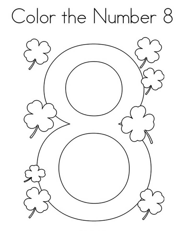 Number 8 coloring pages - ColoringLib