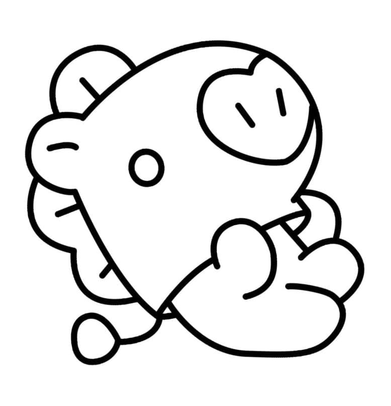 Mang in BT21 coloring page