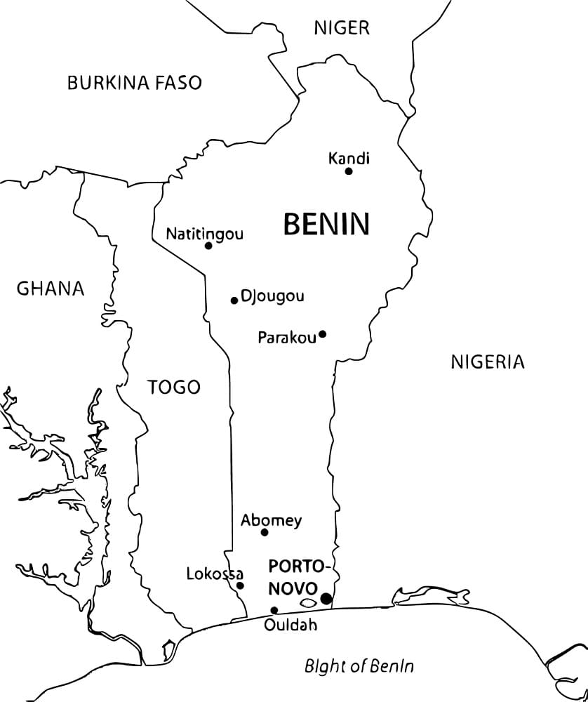 Map of Benin