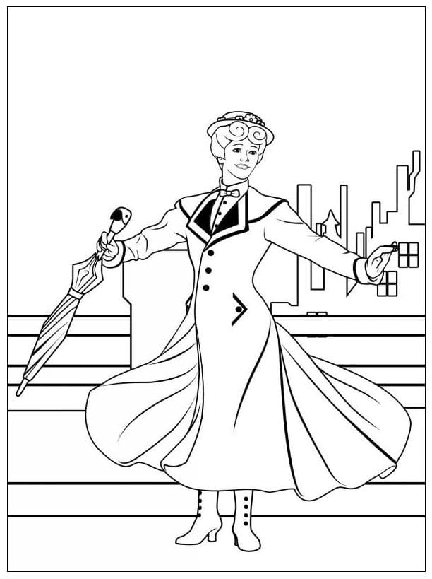 Mary Poppins For Kids coloring page