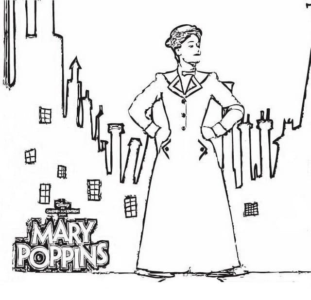 Mary Poppins Free For Kids coloring page