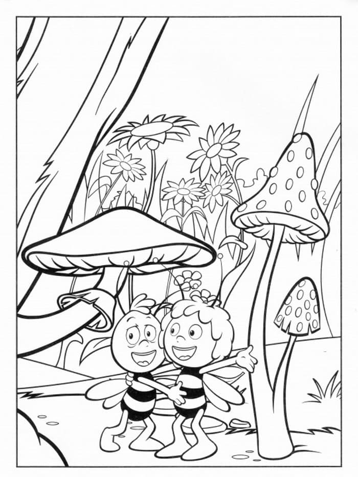 Maya the Bee Free Printable coloring page