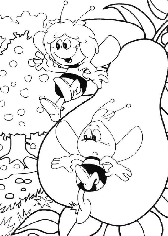 Maya the Bee Printable coloring page