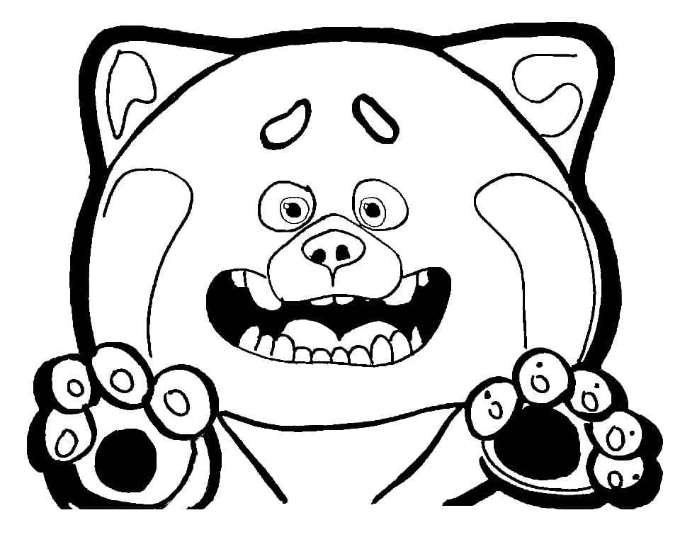 Meilin Lee Red Panda Form coloring page