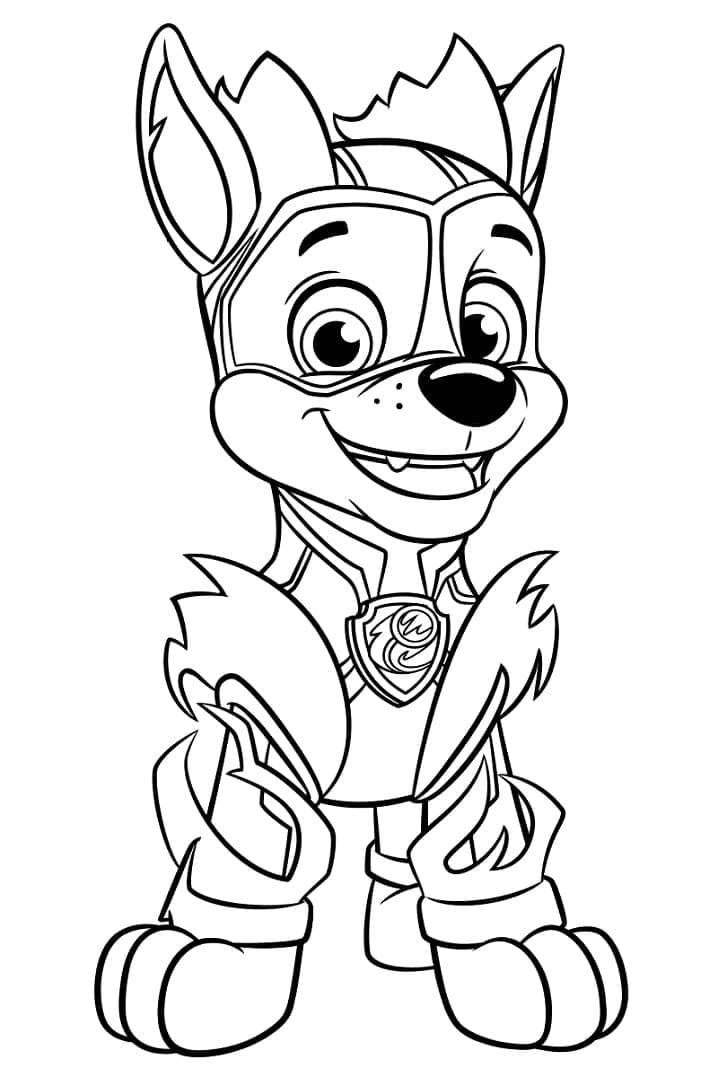 Mighty Pups Chase coloring page