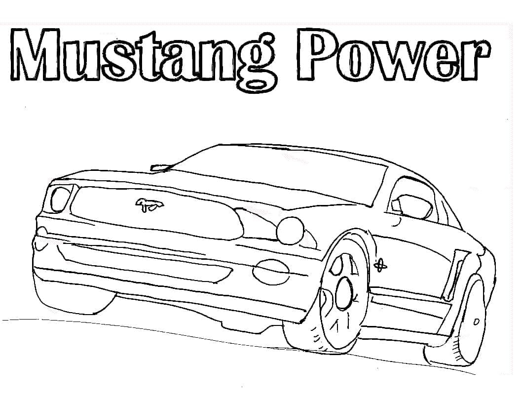 Mustang Power coloring page