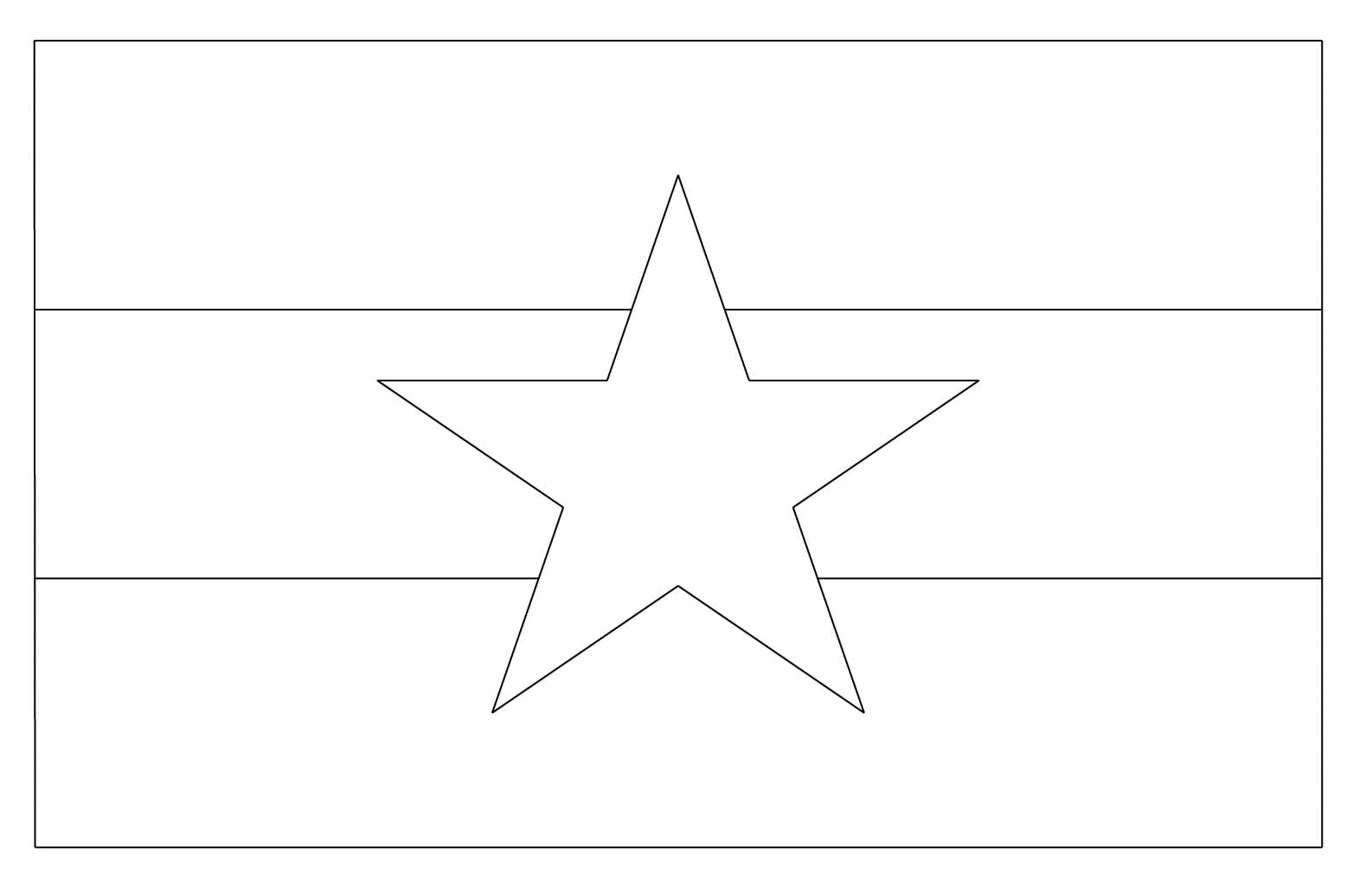 Myanmar Mational Flag coloring page