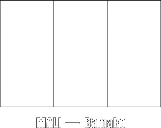 National Flag of Mali coloring page