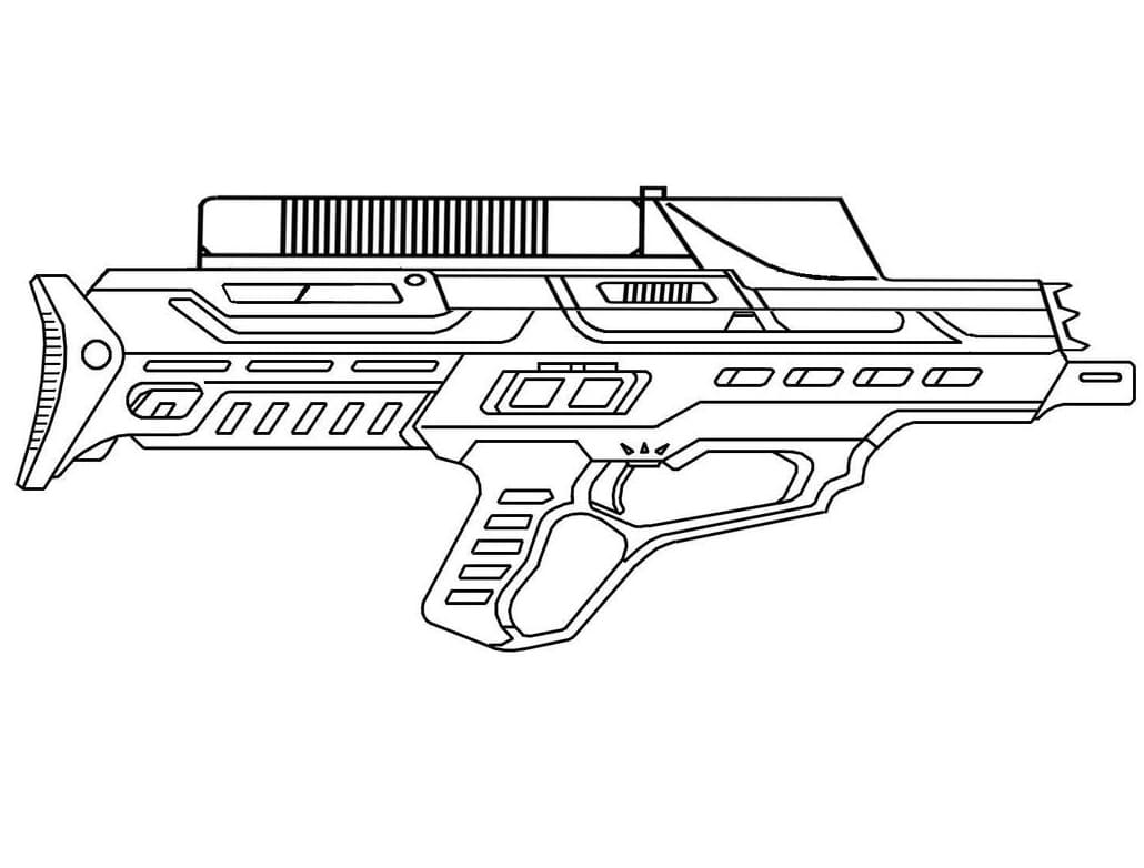 gun colouring pages