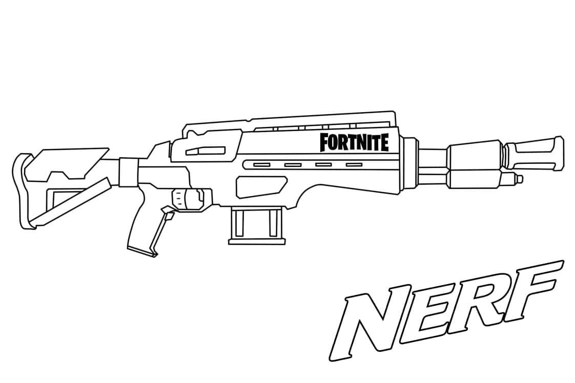 nerf gun coloring pages