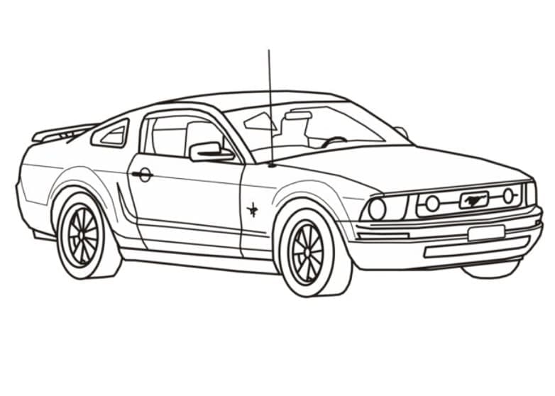 Nice Mustang coloring page